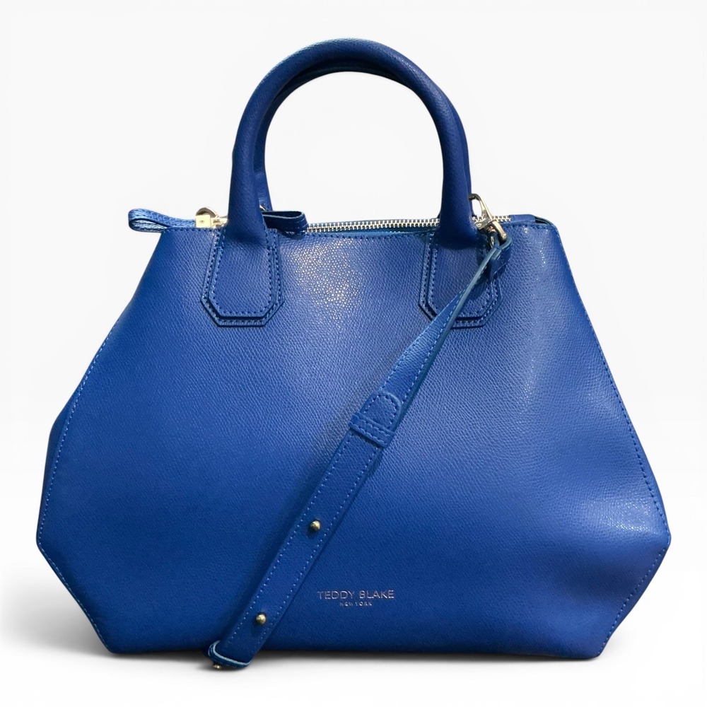 Teddy‎ Blake Vera Palmellato 14 Bag Royal Blue Italian Leather Satchel Purse